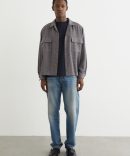 Open Collar Tweed Chidori Shirt
