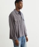 Open Collar Tweed Chidori Shirt