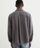 Open Collar Tweed Chidori Shirt