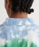 Cat Print Tie Dye Polo Shirt