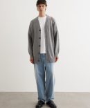 Oversized Embroidered Logo Cardigan