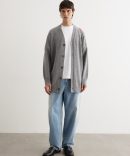 Oversized Embroidered Logo Cardigan