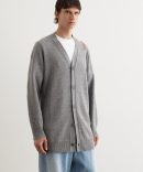 Oversized Embroidered Logo Cardigan