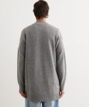 Oversized Embroidered Logo Cardigan