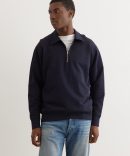 Ketel Relaxed Organic NORSE Logo Half Zip Sweater