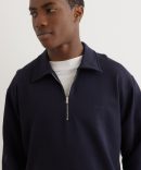Ketel Relaxed Organic NORSE Logo Half Zip Sweater