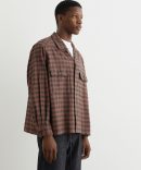 Open Collar Heavy Flannel Check Shirt