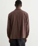 Open Collar Heavy Flannel Check Shirt