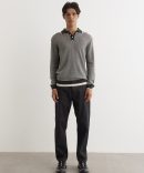 Collar Line Knit Polo