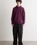 Badge Garment Dyed Hooded Sweatshirt